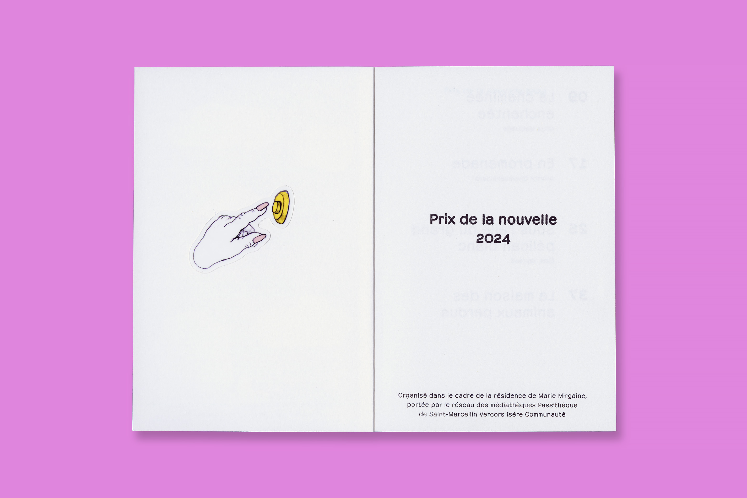 Design éditorial et impression en risographie du Prix de la nouvelle