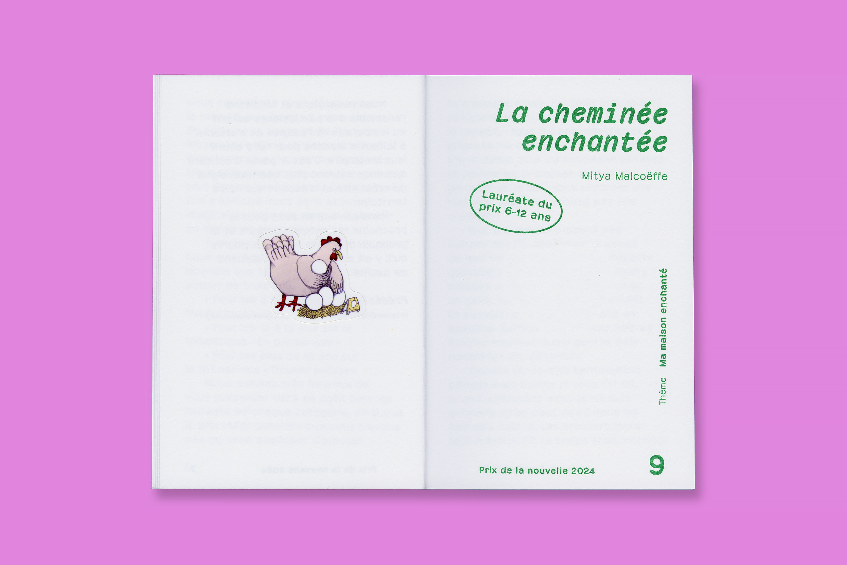 Design éditorial et impression en risographie du Prix de la nouvelle