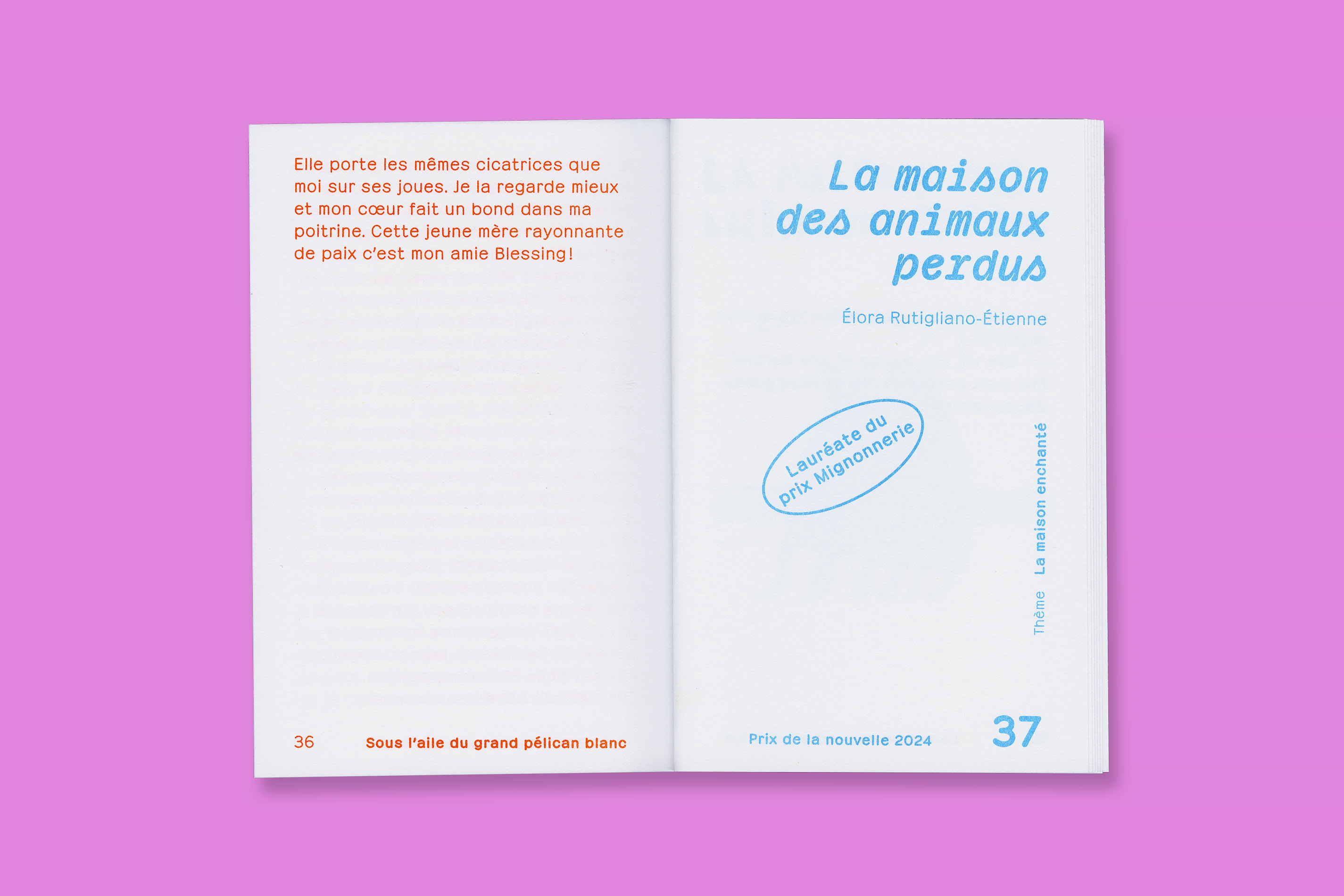 Design éditorial et impression en risographie du Prix de la nouvelle