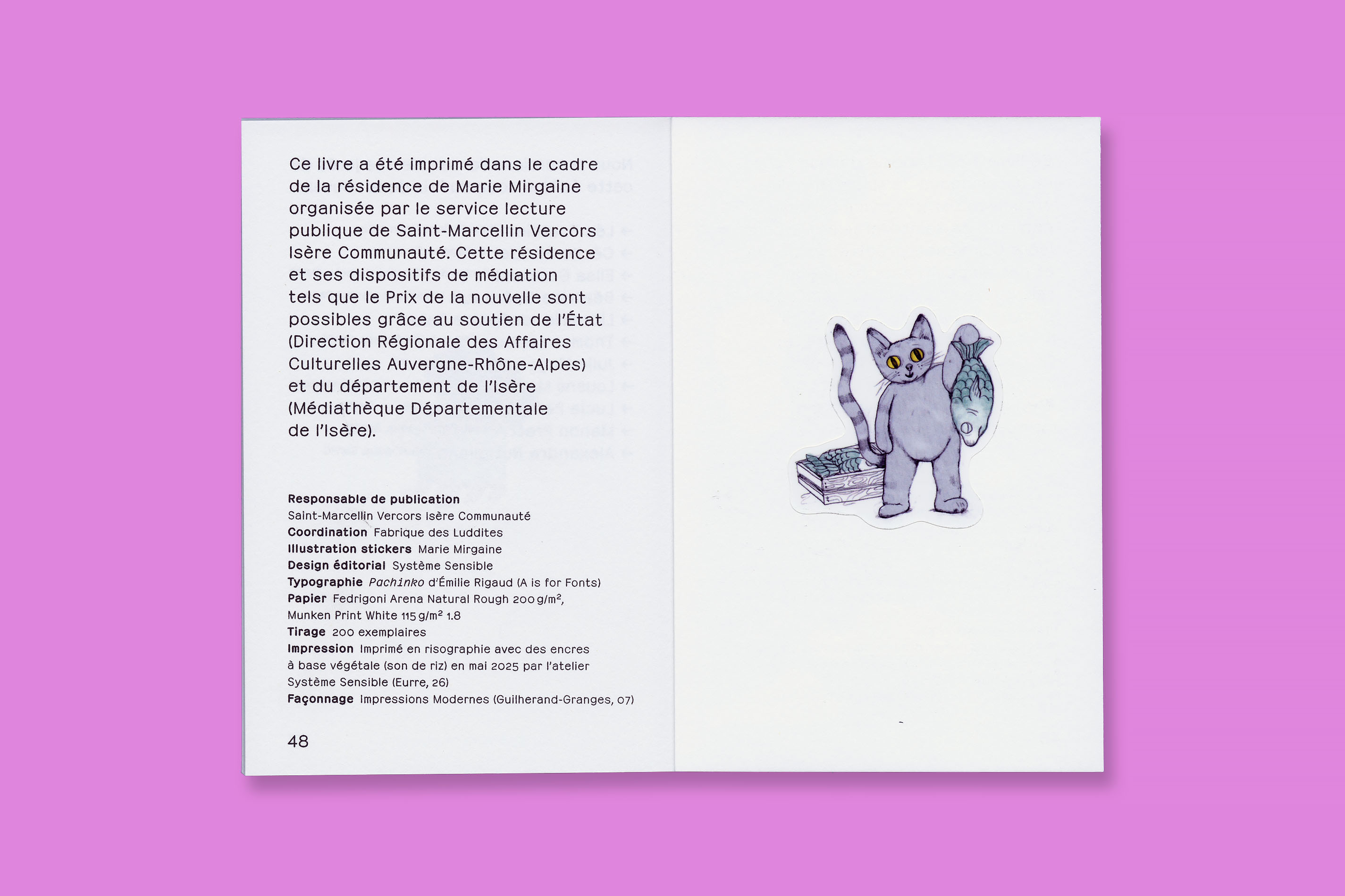 Design éditorial et impression en risographie du Prix de la nouvelle